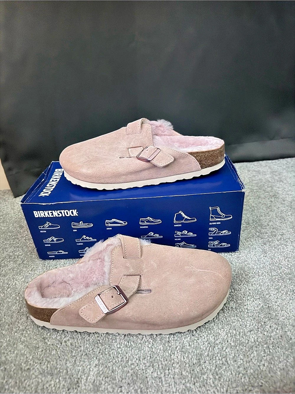 Birkenstock Boston VL Shearling Light Rose Clogs Pink- TW